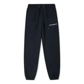 Pantalones de sudadera de felpa con cordón y logotipo Chevron, tallas asiáticas «Negro»