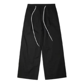 Pantalones de temporada de pierna ancha tejidos, tallas asiáticas «Negro»