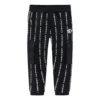 Pantalones deportivos de punto con logo impreso Tallas asiáticas «Negro Blanco»