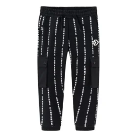 Pantalones deportivos de punto con logo impreso Tallas asiáticas «Negro Blanco»