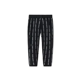 Pantalones deportivos de punto con logo impreso Tallas asiáticas «Negro Blanco»
