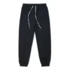 Pantalones deportivos/pantalones/joggers de color liso con cordones, negro oscuro