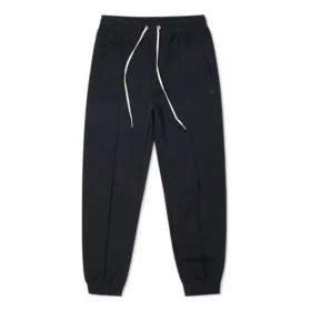 Pantalones deportivos/pantalones/joggers de color liso con cordones, negro oscuro