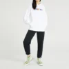 Pantalones deportivos/pantalones/joggers de color liso con cordones, negro oscuro
