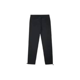 Pantalones jogger casuales ajustados cónicos estilo pareja, color negro