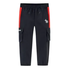 Pantalones largos casuales Tallas asiáticas «Negro Rojo»