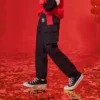Pantalones largos casuales Tallas asiáticas «Negro Rojo»