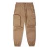 Pantalones tejidos utilitarios y cómodos, tallas asiáticas «Marrón»