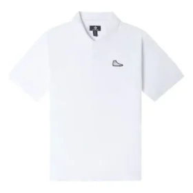 Polo con parche de zapatilla, tallas asiáticas, «Blanco»