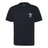 Polo deportivo de manga corta con estampado Converse para hombre, negro