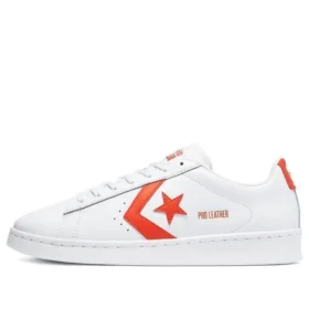 Pro Leather Low «Color Pop – Blanco y amapola brillante»