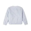 Ropa acolchada sin capucha deportiva reversible de color liso, blanco leche