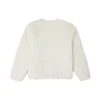 Ropa acolchada sin capucha deportiva reversible de color liso, blanco leche