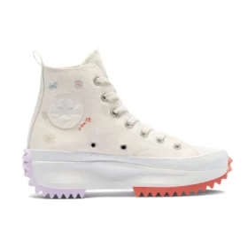 Run Star Hike Platform High «Embroidered Floral – Egret»