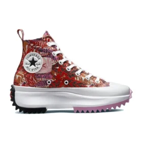 Run Star Hike Platform Tropical Florals High Tops «Mantra Orange»
