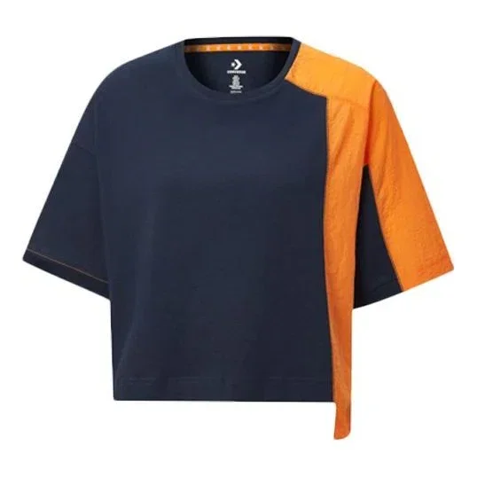 Serie Capsule: Camiseta de cuello redondo y manga corta con colores contrastantes