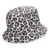 Sombrero de pescador reversible con estampado de leopardo «Blanco»