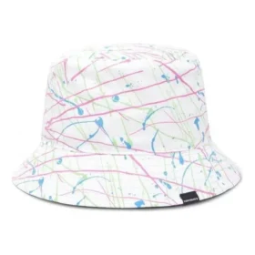 Sombrero de pescador reversible con salpicaduras de pintura «Blanco»
