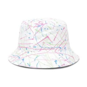 Sombrero de pescador reversible con salpicaduras de pintura «Blanco»