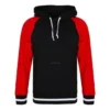 Sudadera con capucha casual de tejido grueso, tallas asiáticas, «Negro»