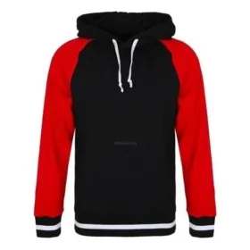 Sudadera con capucha casual de tejido grueso, tallas asiáticas, «Negro»