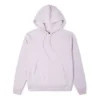 Sudadera con capucha de color liso bordada Morada