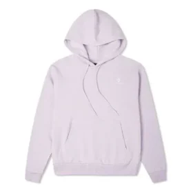 Sudadera con capucha de color liso bordada Morada Sudadera con capucha de color liso bordada Morada