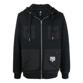 Sudadera con capucha de felpa Converse x Josh Vides, tallas asiáticas, «Negro» Sudadera con capucha de felpa Converse x Josh Vides, tallas asiáticas, «Negro»