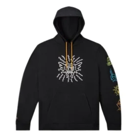 Sudadera con capucha de felpa Converse x Keith Haring, tallas asiáticas, «Negro» Sudadera con capucha de felpa Converse x Keith Haring, tallas asiáticas, «Negro»