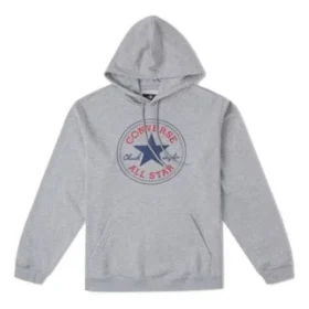 Sudadera con capucha de felpa de ajuste estándar Go-To All Star Patch, tallas asiáticas, «Gris» Sudadera con capucha de felpa de ajuste estándar Go-To All Star Patch, tallas asiáticas, «Gris»