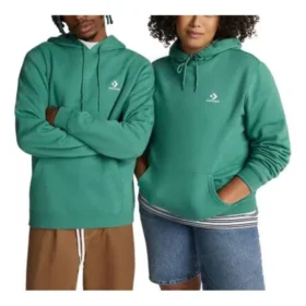 Sudadera con capucha de felpa de corte estándar con estrella bordada en forma de chevron Go-To, tallas asiáticas «Verde» Sudadera con capucha de felpa de corte estándar con estrella bordada en forma de chevron Go-To, tallas asiáticas «Verde»