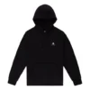 Sudadera con capucha de felpa francesa con chevrón de estrellas bordadas, tallas asiáticas, «Negro»
