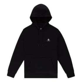 Sudadera con capucha de felpa francesa con chevrón de estrellas bordadas, tallas asiáticas, «Negro» Sudadera con capucha de felpa francesa con chevrón de estrellas bordadas, tallas asiáticas, «Negro»