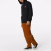 Sudadera con capucha de felpa francesa con chevrón de estrellas bordadas, tallas asiáticas, «Negro»