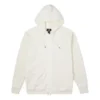 Sudadera con capucha de felpa utilitaria con cremallera completa, talla asiática «Blanco»