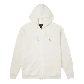 Sudadera con capucha de felpa utilitaria con cremallera completa, talla asiática «Blanco» Sudadera con capucha de felpa utilitaria con cremallera completa, talla asiática «Blanco»