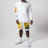 Sudadera con capucha de manga larga para hombre Converse x Rokit Crossover Back con logo grande impreso, color blanco