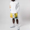 Sudadera con capucha de manga larga para hombre Converse x Rokit Crossover Back con logo grande impreso, color blanco