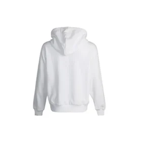 Sudadera con capucha de manga larga y logo pequeño, color blanco