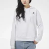 Sudadera con capucha de manga larga y logo pequeño, color blanco