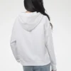 Sudadera con capucha de manga larga y logo pequeño, color blanco
