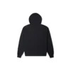 Sudadera con capucha de punto bordada con letras en colores contrastantes, color negro
