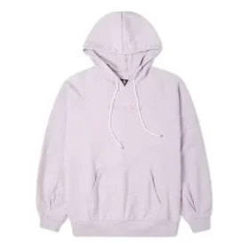 Sudadera con capucha de punto con logotipo bordado, color púrpura