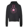 Sudadera con capucha deportiva casual de punto, color negro