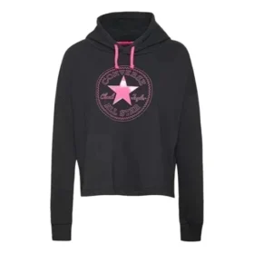 Sudadera con capucha deportiva casual de punto, color negro