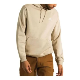 Sudadera con capucha Go-To con estrella bordada y diseño en forma de V, corte estándar, tallas asiáticas, «Beige»