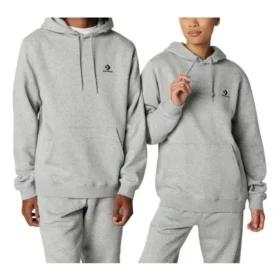 Sudadera con capucha Go-To Embroidered Star Chevron, ajuste estándar, tallas asiáticas, «Vintage Grey Heather»
