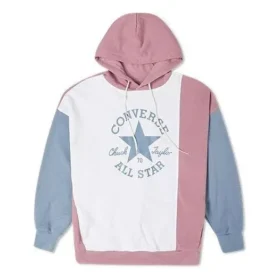 Sudadera con capucha oversize con bloques de color Tallas asiáticas «Pink Aura»