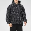 Sudadera con capucha para hombre de Converse, estilo athleisure, casual y deportivo, con estampado Splash Ink y forro polar, estampado completo