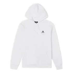 Sudadera con capucha y chevrón de estrellas bordadas, tallas asiáticas, «Blanco»